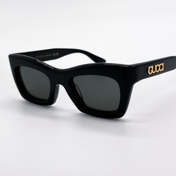 NEW GUCCI GG1773S 001 CAT EYE BLACK GREY WOMEN SUNGLASSES GUCCI - Picture 5 of 10